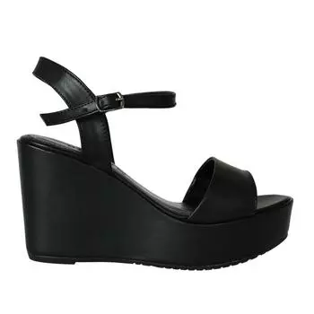 Женские туфли из веганской кожи на танкетке