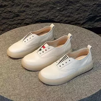 Женские туфли Кожаные туфли на плоской подошве Женские туфли-лоферы 35 красный/белый