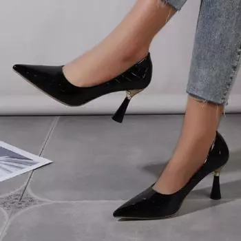 Женские туфли-лодочки 2024 года, новые модные повседневные туфли на высоком каблуке с острым носком, классные сексуальные туфли на высоком каблуке для вечеринок, праздничные свадебные туфли для женщин 34 белый