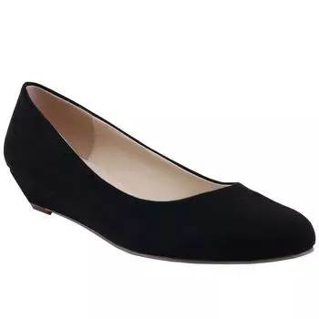 Женские туфли-лодочки из бархата 30 мм с острым носком, ремешком на щиколотке, на плоской танкетке, повседневные, удобные, для вечеринки, свадебного платья, модные туфли 35 чёрный