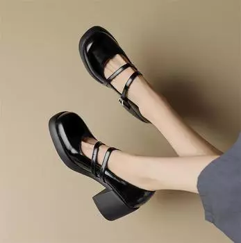 Женские туфли-лодочки Мэри Джейн, женская модная обувь на высоком каблуке с круглым носком и пряжкой на платформе со кристаллами, весенне-осенний цвет бежевого цвета 43 33 бежевый