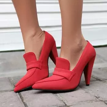 Женские туфли-лодочки, модные туфли на высоком каблуке с острым носком, вечерние, свадебные, весенне-осенние, черные, красные, желтые, синие, серые, белые 34 чёрный