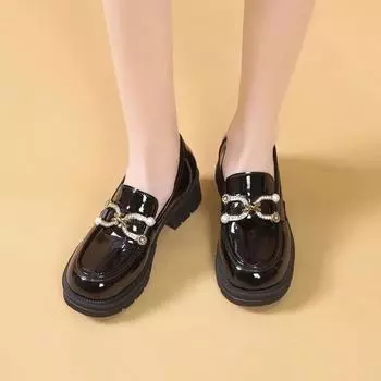 Женские туфли-лодочки на блочном каблуке со стразами и стразами, массивные каблуки, бриллиантовые туфли для женщин, роскошные женские трендовые повседневные туфли оптом 35