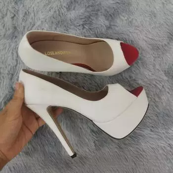 Женские туфли-лодочки на шпильках Сексуальные туфли для стриптиза Танец на шесте Высокие каблуки Туфли с открытым носком Бархатные туфли на платформе Для ночного клуба Вечеринка Черный Красный Свадебные туфли 35