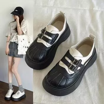 Женские туфли-лодочки Новые черные матовые туфли Мэри Джейн в стиле ретро с мягкой подошвой Модные универсальные туфли в японском стиле Лолита с бантом Zapatos De Mujer 35