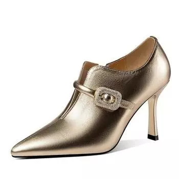 Женские туфли-лодочки, новые модные высококачественные ботильоны на шпильке, осенне-весенние повседневные туфли из лакированной кожи на высоком каблуке для женщин 34 серебряный
