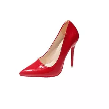 Женские туфли-лодочки Новые мягкие кожаные туфли на высоком каблуке для женщин Модные туфли с острым носком Свадебные туфли на высоком каблуке для женщин 36