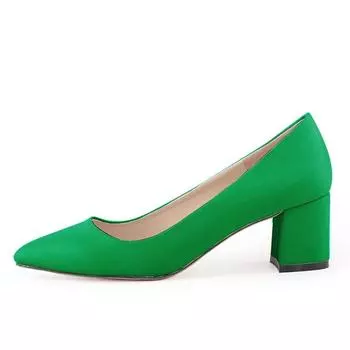 Женские туфли-лодочки Новый стиль Телесные Повседневные 5 см Низкий Толстый каблук Заостренный носок Туфли на высоком каблуке Женские Офисные Черные Для светских мероприятий Вечерние Свадебные туфли 35