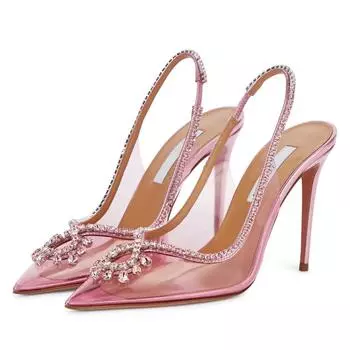 Женские туфли-лодочки с открытым носком на тонком высоком каблуке, прозрачная женская модная обувь в лаконичном стиле с кристаллами, летняя розовая, серая, 42 34 серый