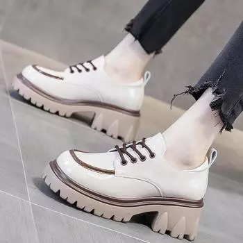 Женские туфли-лодочки в готическом японском стиле Лолита Мэри Джейн Женская обувь Нескользящая Роскошь Молодежная Трендовая Мода Высокое Качество Корейская 35