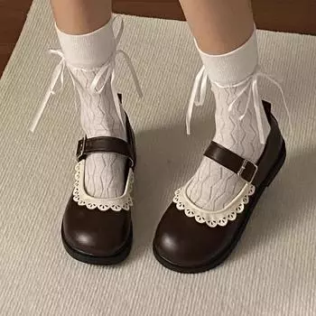 Женские туфли-лодочки в готическом стиле для женщин Kawaii Mary Jane Evening Black Cute Low Heel Элегантные туфли в японском стиле Lolita Round Toe L Korean 35