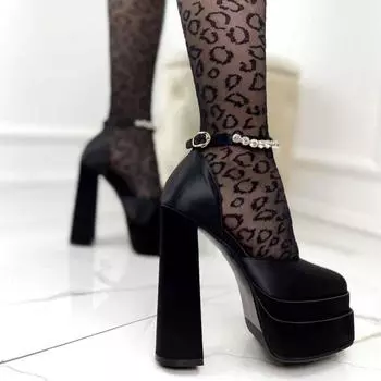 Женские туфли-лодочки в стиле ретро, босоножки на массивном каблуке в стиле Мэри Джейн, весеннее платье на платформе, вечерние и свадебные базовые туфли, женские большие размеры 35 чёрный