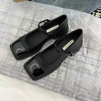 Женские туфли-лодочки в стиле ретро, модная рабочая обувь с квадратным носком, женская обувь высокого качества без шнуровки на маленьком высоком каблуке, элегантные женские высокие туфли 35