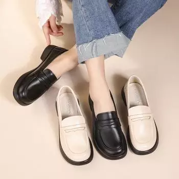Женские туфли-лоферы для женщин среднего возраста, кожаные туфли-лоферы для мам, рабочие туфли на мягкой подошве 35