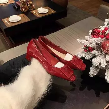 Женские туфли-лоферы на каблуке с квадратным носком, размер 34-40, модные женские туфли-лодочки, элегантная повседневная обувь на все случаи жизни 35