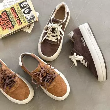 Женские туфли Maillard Frosted Leather Bread: Круглый носок, двойная шнуровка, спортивная повседневная обувь на толстой подошве, осень 2024 г. 37