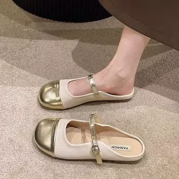 Женские туфли Мэри Джейн из кожи, лето 2024 г., новые французские ретро-туфли с мягкой подошвой, простые, удобные, универсальные, модные 35 покинуть белый