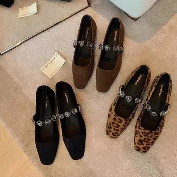 Женские туфли Мэри Джейн на низком каблуке с ремешком на щиколотке, нескользящие, удобные, нарядные туфли для женщин, туфли Мэри Джейн с квадратным закрытым носком, повседневные, на толстом блочном каблуке 35 чёрный