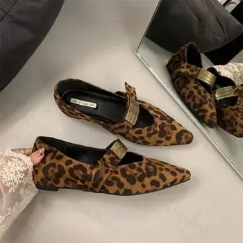 Женские туфли Мэри Джейн на плоской подошве с острым носком, осенние дизайнерские туфли-одиночки 2024 года, новое вечернее платье, прогулочные туфли Chaussures Femme 35 чёрный