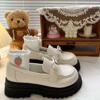 Женские туфли Мэри Джейн на высоком каблуке Туфли в стиле Лолита Женские осенние мокасины Дизайнерские весенние туфли-лодочки для ходьбы 40 белый