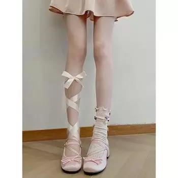 Женские туфли Мэри Джейн с квадратным носком и бантом для балета, сандалии, модное платье со шнуровкой на щиколотке, дизайнерская повседневная обувь Zapatos Mujer 35 серебряный