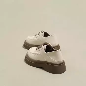 Женские туфли Мэри Джейн Весна Сто езды Толстая подошва Туфли в британском стиле Niche Le Fu Single Shoes 35 чёрный