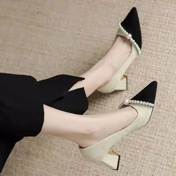 Женские туфли на каблуках, свадебные туфли, женская обувь на высоком каблуке с острым носком, элегантные офисные туфли, женские туфли-лодочки, женские классические туфли-лодочки, туфли на одной платформе 35