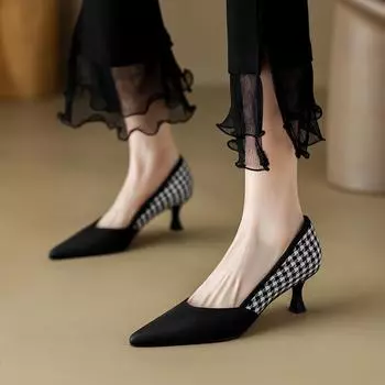 Женские туфли на каблуках, свадебные туфли, женская обувь на высоком каблуке с острым носком, элегантная офисная обувь, женские туфли-лодочки, женские классические туфли-лодочки 34