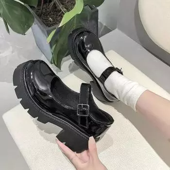 Женские туфли на каблуках Туфли Мэри Джейн Туфли-лодочки на платформе Туфли Лолита на каблуках Женские туфли на высоком каблуке в японском стиле для девочек в винтажном стиле для женщин 35
