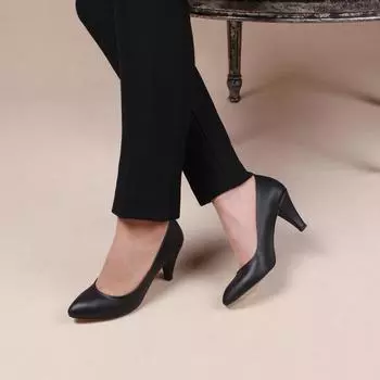Женские туфли на каблуке Черные повседневные удобные туфли на шпильках Летний сезон 2021 г.