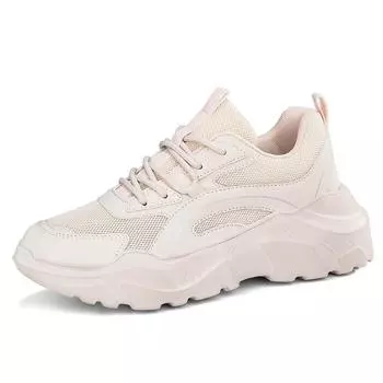 Женские туфли на массивном каблуке TUINANLE, повседневная обувь на платформе со шнуровкой и сеткой, парная вулканизированная обувь