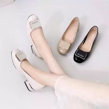 Женские туфли на низком каблуке, повседневные удобные туфли-лодочки с круглым носком и толстым каблуком, нескользящие туфли для ходьбы, для офиса, вечеринки, нарядные туфли для женщин 35