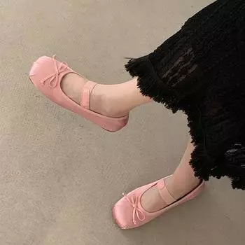 Женские туфли на низком каблуке с небольшим носом, ароматные, весна-осень 2025 года, новые туфли Doudou на мягкой подошве, белые французские туфли Mary Jane 35 чёрный