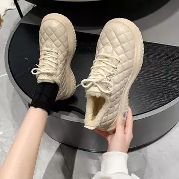 Женские туфли на платформе сабо новые зимние Маленькие женские туфли на платформе сабо новые зимние 35 бежевый