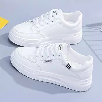 Женские туфли на платформе Slip On, низкие туфли Hundred Higher Lacing, белые туфли для прогулок на открытом воздухе, размер Large 35 серый