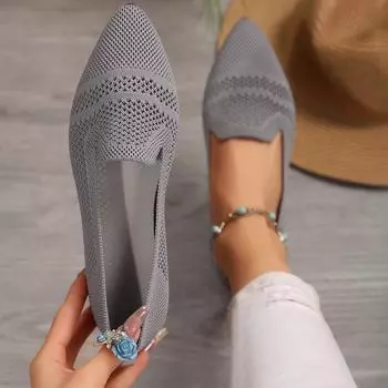 Женские туфли на плоской подошве 2024 года, новые весенне-осенние прогулочные туфли с острым верхом, удобные туфли в стиле Лолита, кроссовки Zapatos De Mujer 36 чёрный