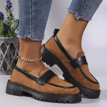 Женские туфли на плоской подошве 2024 года, модные новые британские туфли в стиле ретро из искусственной замши для женщин, высококачественные туфли для отдыха на открытом воздухе Mujer Zapatos 36