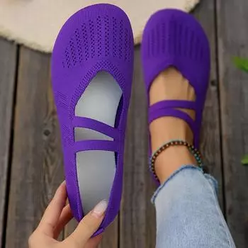 Женские туфли на плоской подошве 2024 года, летние новые сетчатые дышащие женские весенние однотонные остроносые мокасины с мягкой подошвой, повседневная обувь для женщин 36 чёрный