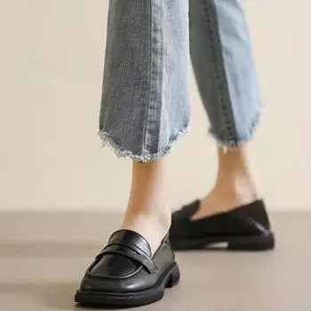Женские туфли на плоской подошве 2024 года, туфли Мэри Джейн, модные лоферы, туфли в стиле Лолита, JK Commuter Uniform Shoes, женские повседневные туфли на платформе для женщин 35 чёрный