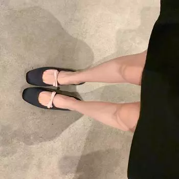 Женские туфли на плоской подошве Bow Shallow Ballet Single Shoe 34 красный