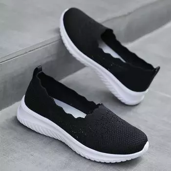 Женские туфли на плоской подошве, черные, женские, легкие, прогулочные, носки, летние, повседневные, женские, теннисные, лоферы, большой размер 42 6