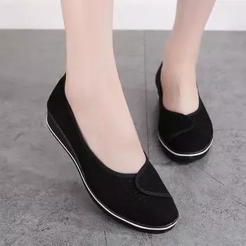 Женские туфли на плоской подошве для медсестер, повседневные туфли из искусственной кожи, женские туфли без застежек, с круглым носком, белые туфли на танкетке, с мягкой подошвой, женские кроссовки на плоской подошве 35 белый