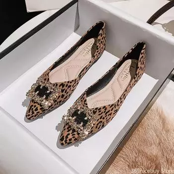 Женские туфли на плоской подошве для отдыха, повседневные туфли со стразами и квадратными пуговицами, уличные модные лоферы с острым носком, большие размеры 35-43 35 бежевый