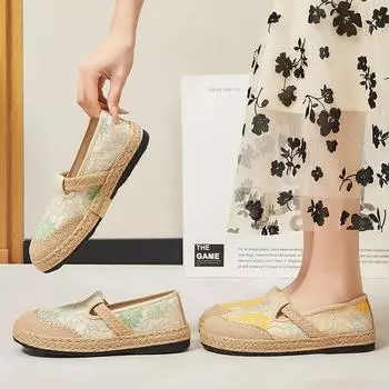 Женские туфли на плоской подошве, дышащие эспадрильи, туфли на плоской подошве без застежек, повседневные балетки, туфли-лоферы с круглым носком, удобная рабочая обувь для ходьбы 36