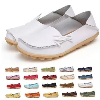 Женские туфли на плоской подошве, хит продаж, цветные кожаные женские туфли-лоферы, балетки с острым носком, женская обувь, туфли-лоферы, большой размер 44, Zapatos De Mujer 35 белый