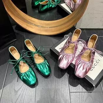 Женские туфли на плоской подошве из натуральной овчины, простые туфли-лодочки, весна-осень, мягкие мокасины с квадратным носком, балетки, кроссовки 35