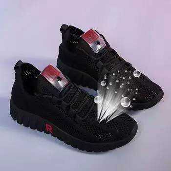 Женские туфли на плоской подошве из ткани Old Beijing с черной мягкой подошвой, идеально подходят для повседневной работы или танцев, нескользящая обувь для мам. 36 чёрный