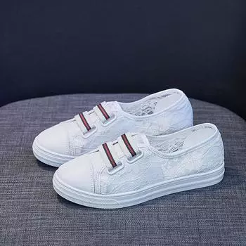 Женские туфли на плоской подошве, лето 2022, модные сетчатые дышащие белые туфли, женская повседневная спортивная обувь 35 белый