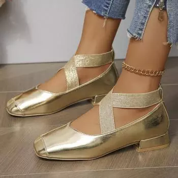 Женские туфли на плоской подошве Мэри Джейн, модные туфли без шнуровки, женские повседневные туфли Мэри Джейн, мягкие платья на плоской подошве с квадратным каблуком, балетки 35 чёрный