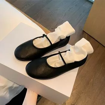 Женские туфли на плоской подошве, модные дизайнерские женские повседневные балетки для улицы, неглубокие носки, женские балетки с мягкой подошвой 2024 35 белый